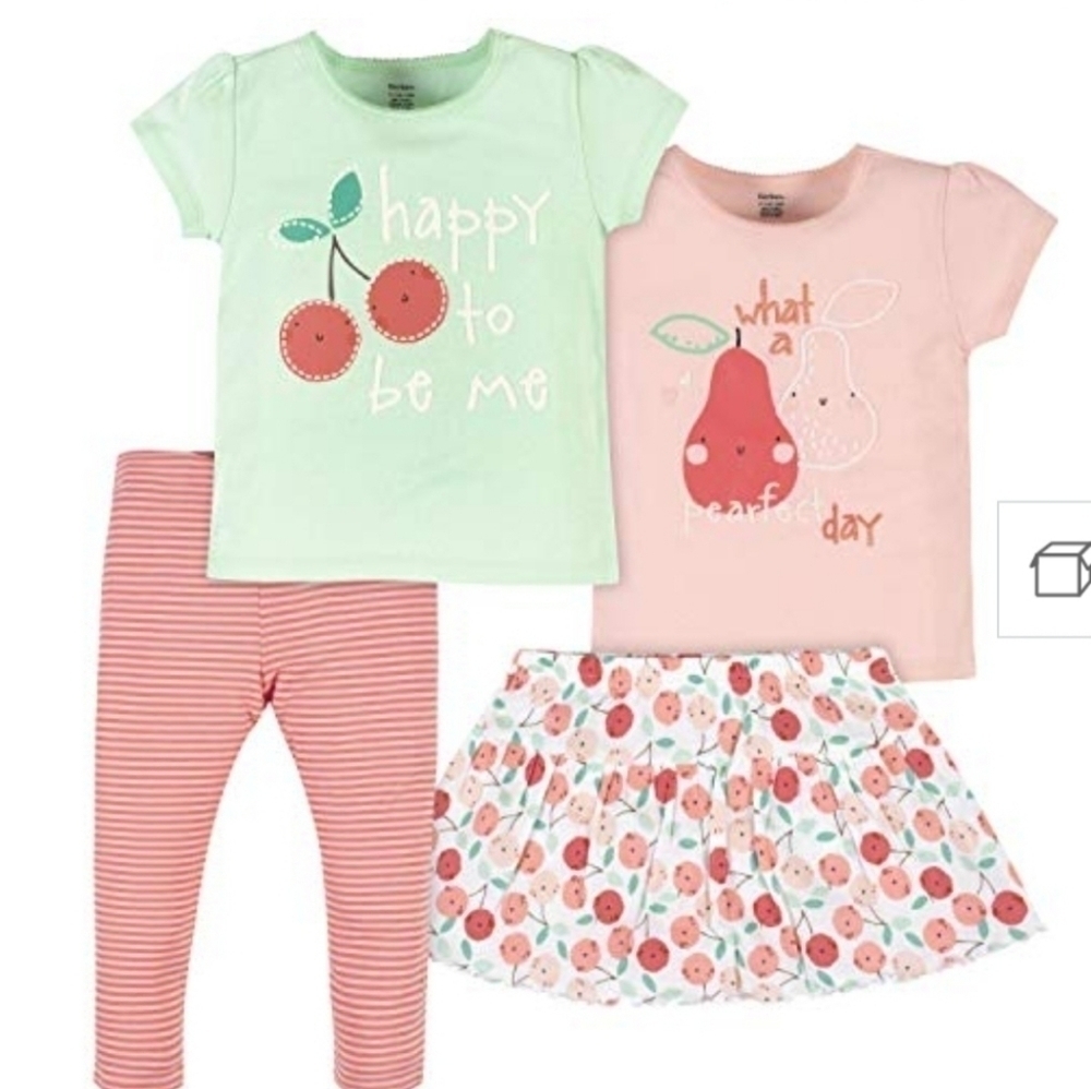 Gerber baby girls Toddler 4-piece Shirt Size 18m